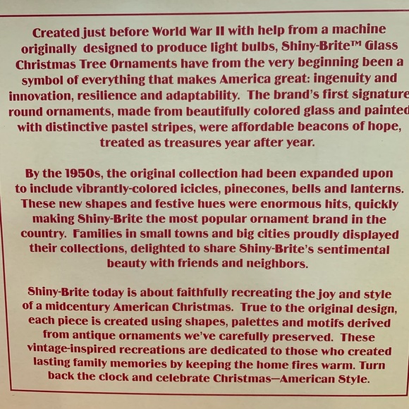 Christopher Radko Vintage Inspired Christmas Glass Ornaments by Shiny Brite . - Picture 2 of 4